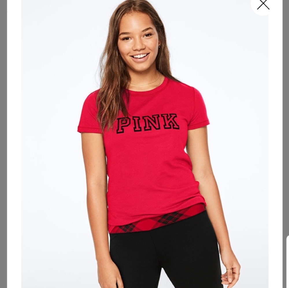 VS PINK PERFECT CREW TEE